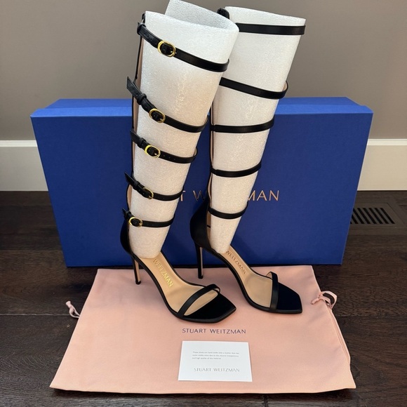 Stuart Weitzman Nudistcurve Gladiator Sandal 100mm - Picture 1 of 13
